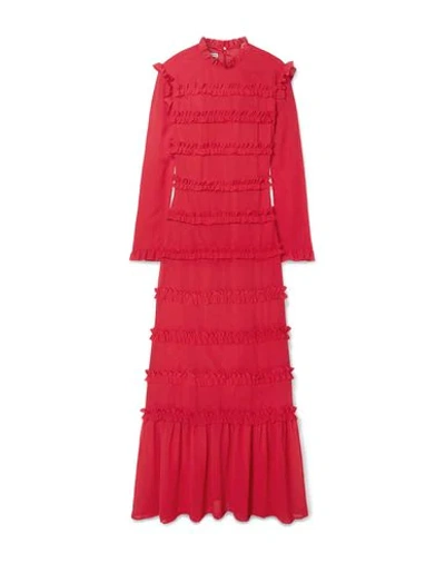 Rejina Pyo Hadley Ruffled Chiffon Maxi Dress In Red