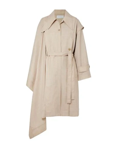 Low Classic Overcoats In Beige