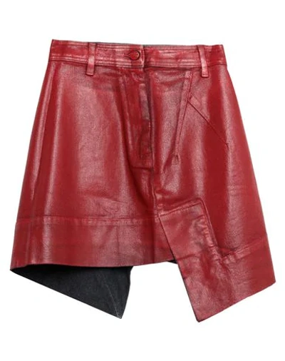 Vivienne Westwood Anglomania Denim Skirt In Red | ModeSens