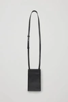 Cos Leather Phone Pouch In Black