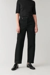 Cos Tapered High-rise Jeans In Black