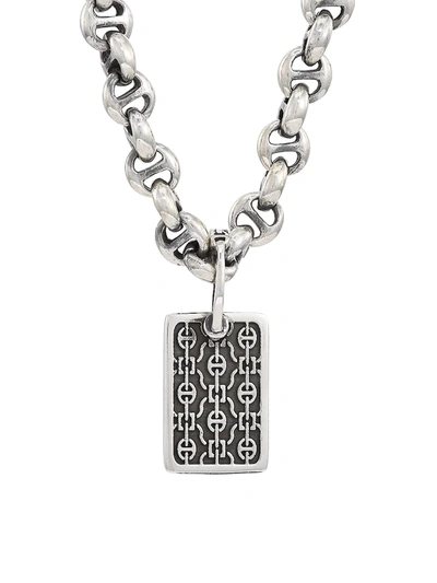 Hoorsenbuhs Petite Rectangle Lace Sterling Silver Pendant