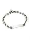 Hoorsenbuhs Men's Open-link Sterling Silver & Diamond Monogram Bracelet