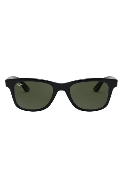 Ray Ban Rb4640 Sunglasses Shiny Black Frame Green Lenses 50-20