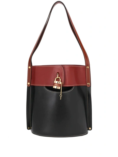 Chloé Red And Black Aby Shoulder Bag