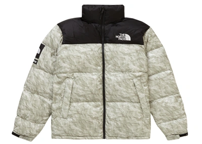 Pre-owned Supreme  The North Face Paper Print Nuptse Jacket Paper Print