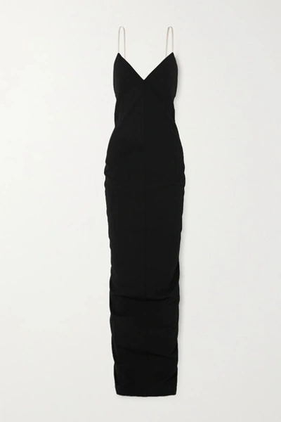 Rick Owens Cotton-blend Crepe Gown In Black