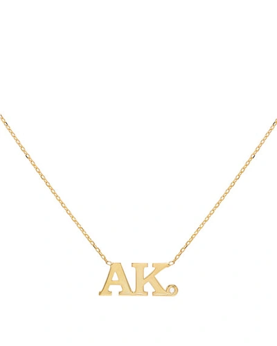 Adinas Jewels 2-initial Block Necklace In Gold