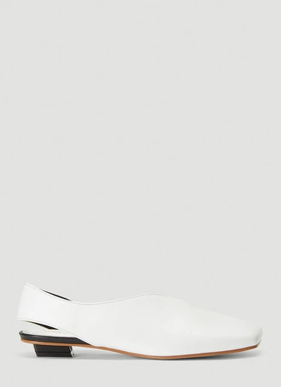 Flat Apartment Square Toe Slip-on Shoes In White