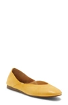 Lucky Brand Alba Flats Women's Shoes In Golden Rod Leather