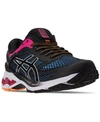 Asics Women's Gel-kayano 26 Running Sneakers From Finish Line In Black/blue Coast