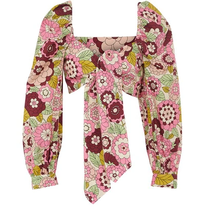 Dodo Bar Or Biby Top In Flower 3 Pink