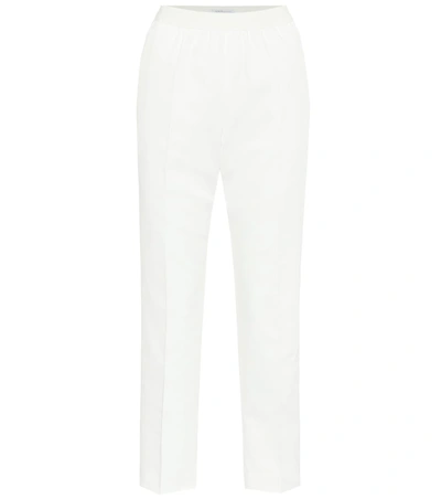 Agnona High-rise Straight Twill Pants In White