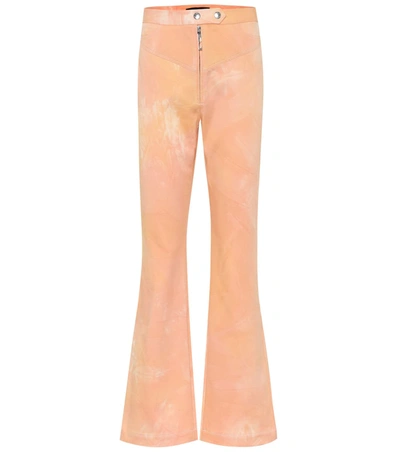 Ellery Never On Sunday Tie-dye Flared Jeans In Orange