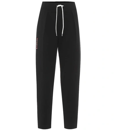 Givenchy Pleated Embroidered Trackpants In Black