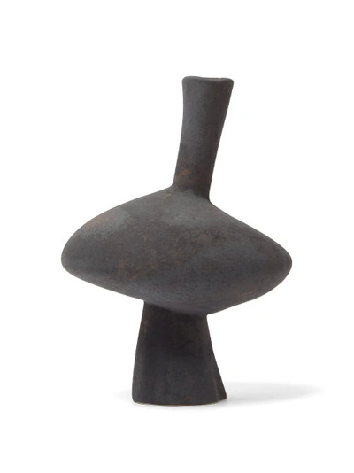 Anissa Kermiche Black Mercury Earthenware Candlestick