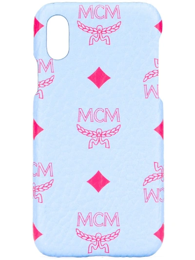 Mcm Visetos Original Iphone Xs Max Case In Blue Bell