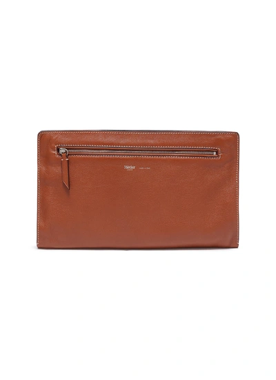 Metier 'runaway I' Buffalo Leather Envelope Pouch In Cognac