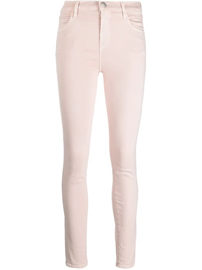 J Brand Alana High-rise Crop Skinny Jeans In Pink