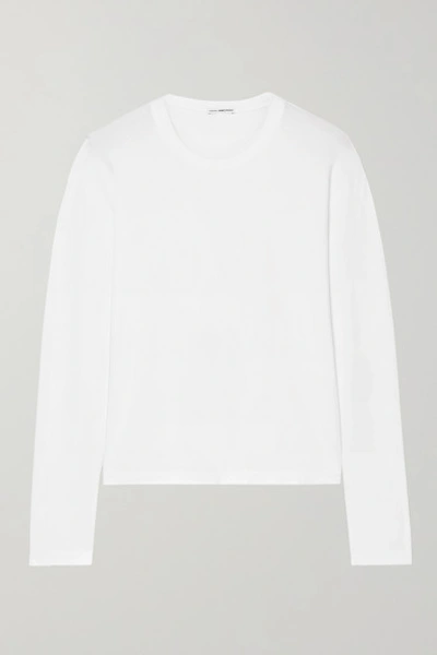 James Perse Supima Cotton-jersey Sweatshirt In White