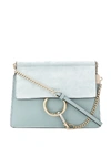 Chloé Mini Faye Chain Crossbody Bag In Blue