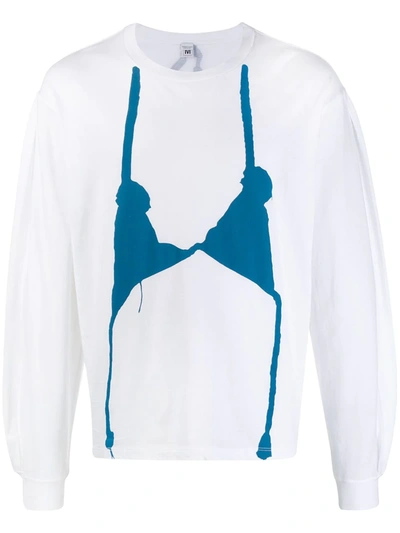 Random Identities Bikini Print Sweatshirt In White