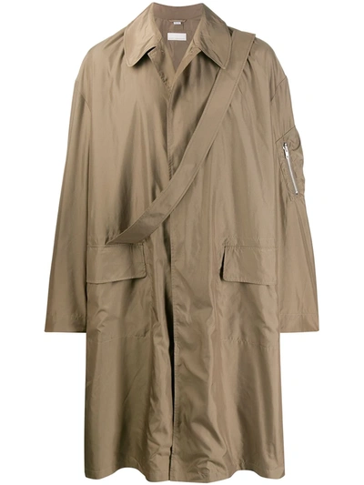 Random Identities Oversized Trench Coat In Neutrals