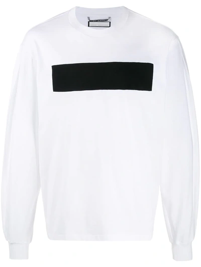 Random Identities Long-sleeved Front Panel T-shirt In White