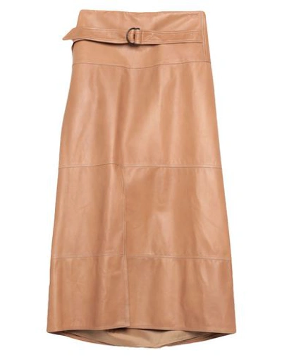 Brunello Cucinelli Long Skirts In Brown