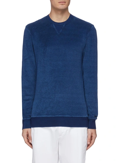 Orlebar Brown 'pierce' Towelling Sweatshirt In Blue