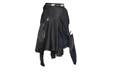 Pre-owned Nike X Sacai Women's Skirt Black/dark Obsidian
