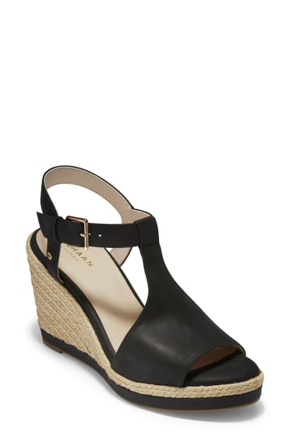 cole haan black wedge sandals