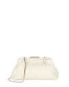 Demellier Florence Snakeskin-embossed Leather Clutch In White