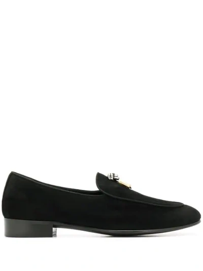 Giuseppe Zanotti Embellished Loafers In Black