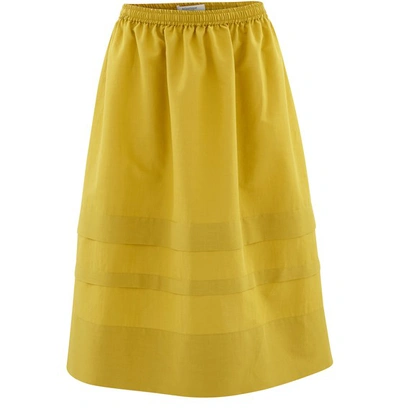 Atlantique Ascoli Midi Skirt In Aniseed