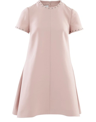 Valentino Dress With Applied Rhinestones In Soft Pink