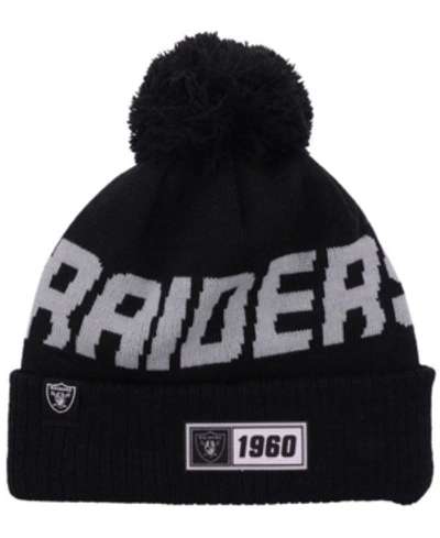 New Era Oakland Raiders Road Sport Knit Hat In Black