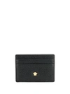 Versace Leather Credit Card Holder In Black