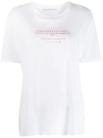 Stella Mccartney Fortune Cookie Cotton T-shirt In White,red