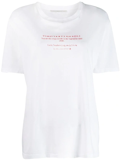 Stella Mccartney Fortune Cookie Cotton T-shirt In Pure White
