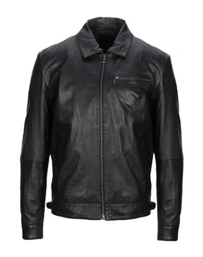 Andrea D'amico Leather Jacket In Black