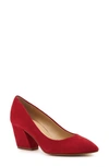 Botkier Stella Block Heel Pump In Cherry Suede