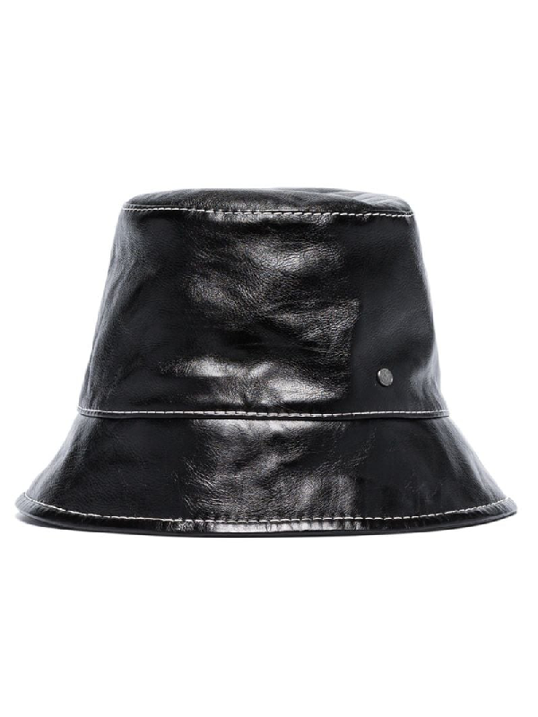 leather bucket hat