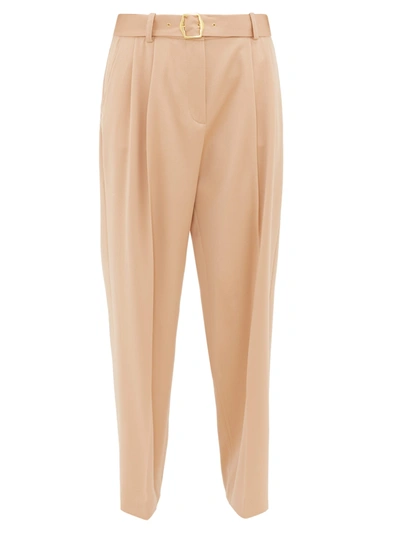 Sies Marjan Belted Wide-leg Wool Trousers In Soba