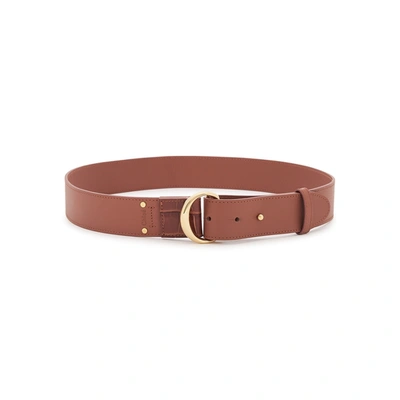 Chloé Brown Logo Leather Belt