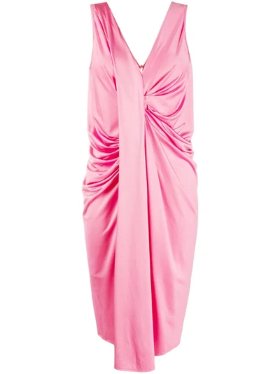 By Malene Birger Vella Pink Draped Jersey Dress