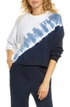 Electric & Rose Electric + Rose Ronan Tie-dye Sweatshirt In Echo Wash Indigo/ Cloud