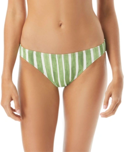 Vince Camuto Hammock Striped Bikini Bottoms Women's Swimsuit In Fern Hammock Stripe