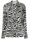 Proenza Schouler White Label Black And White Zebra Print Shirt
