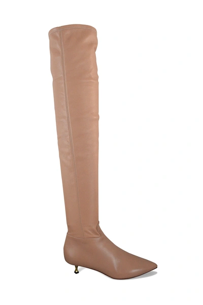 Valentino Garavani Twisted Heel Over-the-knee Boots In Pink